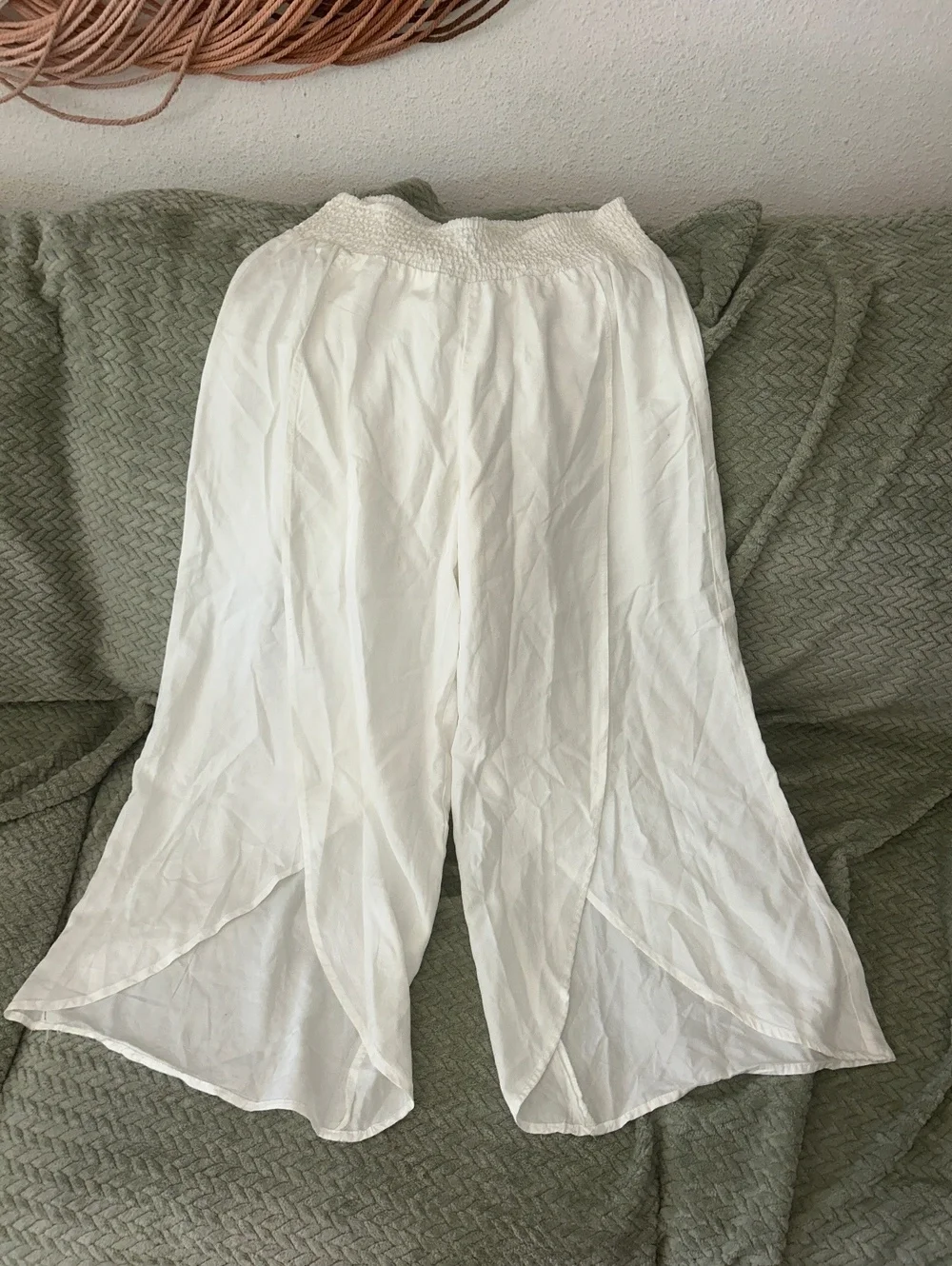 Womens Large Wide Leg Pants Bundle Linen Beach Vacation Boho H&M Forever 21